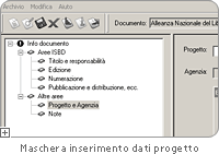 Maschera inserimento dati progetto