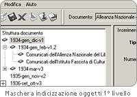 Maschera indicizzazione oggetti di 1&ordm; livello